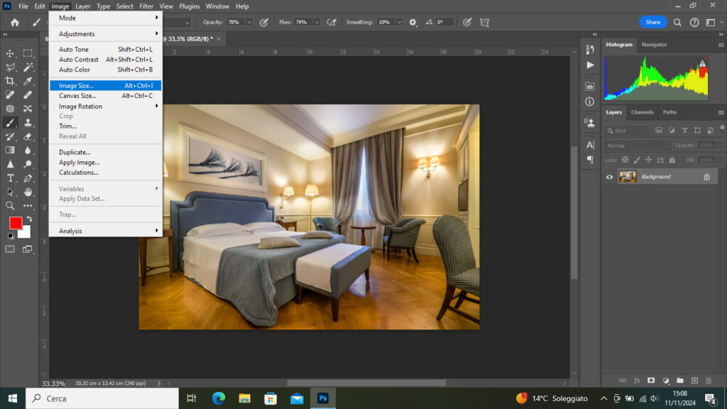 Come Ridimensionare Un'Immagine Con Photoshop: apri l'immagine