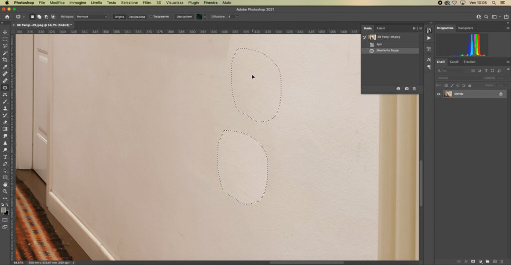 Come usare lo Strumento Toppa di Photoshop (Patch Tool)